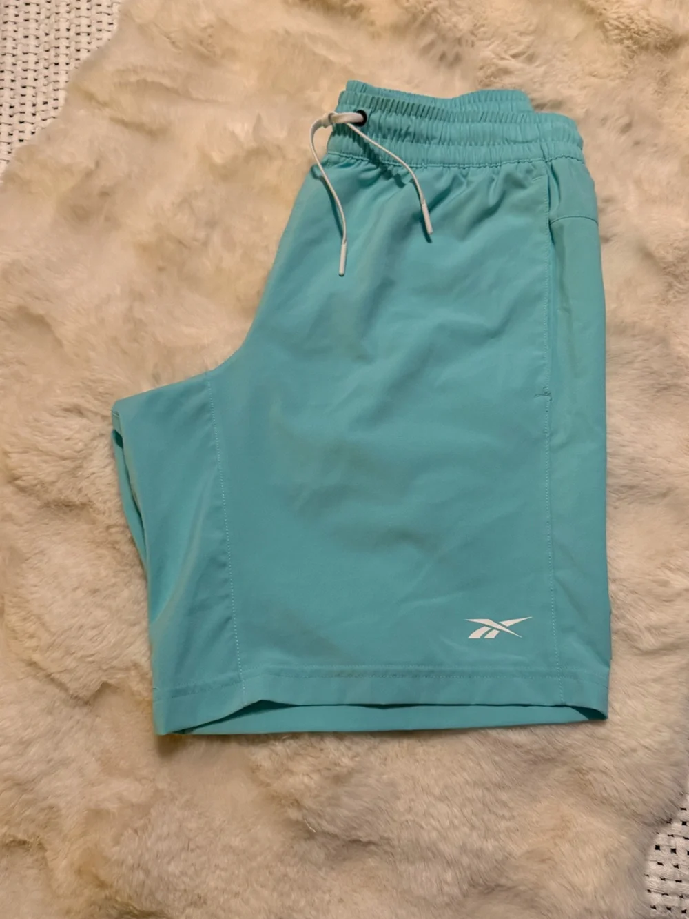 Men’s Reebok Teal Elastic-Waist Swim & Athletic Shorts•S